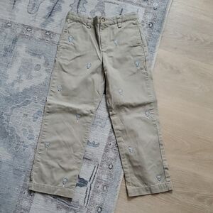 Vineyard Vines Boys Khaki 100% Cotton Pants Adjustable Waist Sz7
